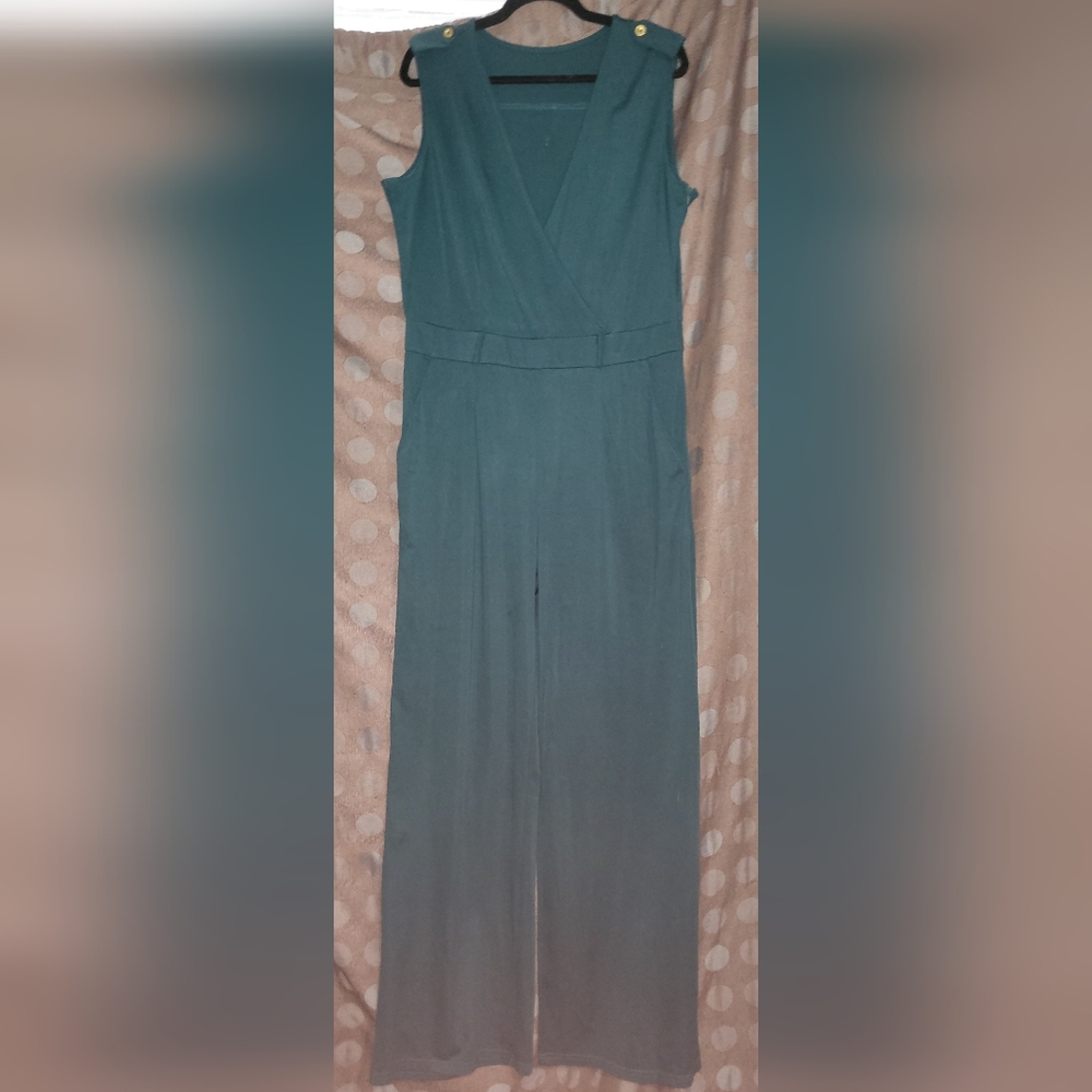 Elegant Women's Teal Jumpsuit